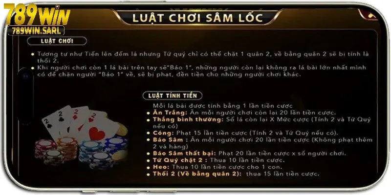 Game Bài Sâm Lốc 789win - Tựa Game Đình Đám Năm 2025 2 Luật chơi Sâm Lốc rất đơn giản và dễ nắm bắt